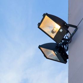 Two large security lights